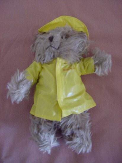 Russ Brittany Jr Raincoat Brown Bear Stuffed Plush 5"