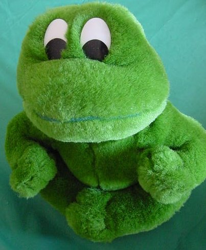 Cute Green Frog Froggy Stuffed Plush 7" Fiesta