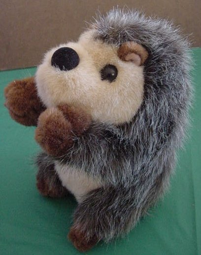 Fiesta Cute Fuzzy Gray Hedgehog Stuffed Plush 7"