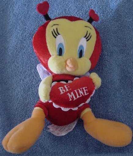 Tweety Bird Be Mine Red Bug Stuffed Plush 7" Amscan