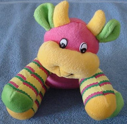 Sugar Loaf Funny Striped Pink Cow Stuffed Plush 6.5"