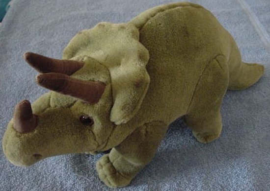 Wildlife Artists Green Dinosaur Horns Stuffed Plush 14"