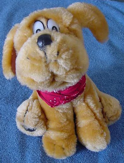 Play by Play Brown Sitting Dog Old Style Stuffed Plush