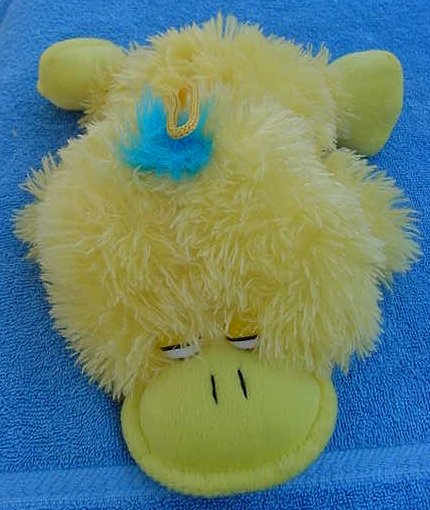 KTW Yellow Duck Laying Down Funny Stuffed Plush