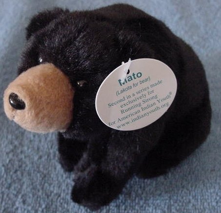 Mato Black Bear American Indian Lakota Stuffed Plush 4"