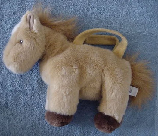 People Pals Pony Horse Zipper Purse Stuffed Plush 10"