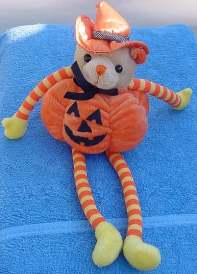 Fiesta Halloween Pumpkin Witch Bear Stuffed Plush
