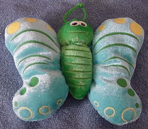 Cute Floppy Colorful Butterfly or Moth Stuffed Plush 5"