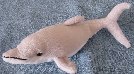 Cute Gray Bottle Nose Dolphin Beanie Stuffed Plush 9"