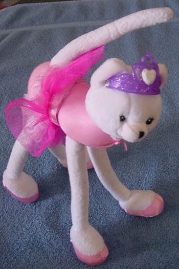 Barbie Ballerina TuTu White Cat Stuffed Plush 10" 2001