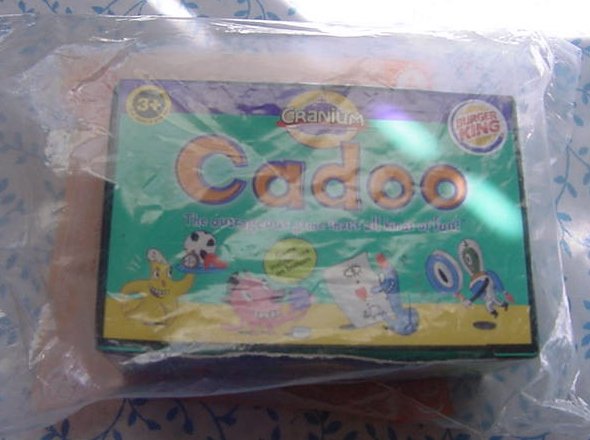 Burger King Cranium Cadoo Game MIP Aqua & Purple Box