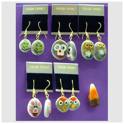 Pet Rock Earings