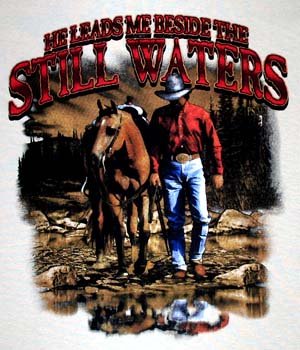 Authentic Christian Sportsmen Cowboy Tee Size M