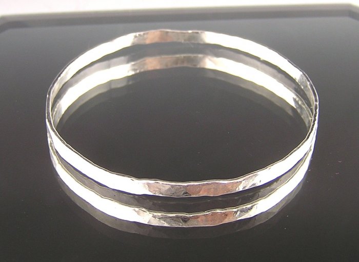 Fine Silver Handcrafted Bangle Bracelet