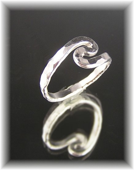 Fine Silver Abstract Ring "Swirls"