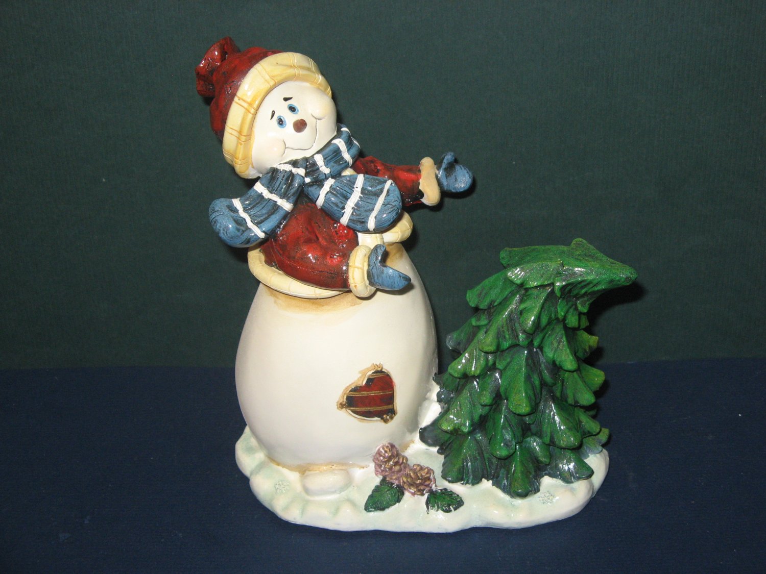 Happy Snowman Figurine Christmas Tree New