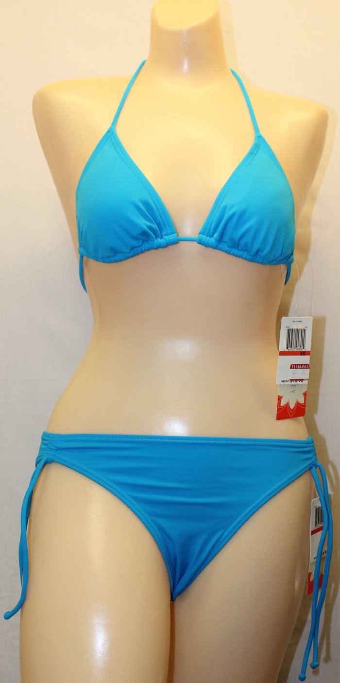 New Hula Honey Blue Pc Bikini Swimsuit Size Xs