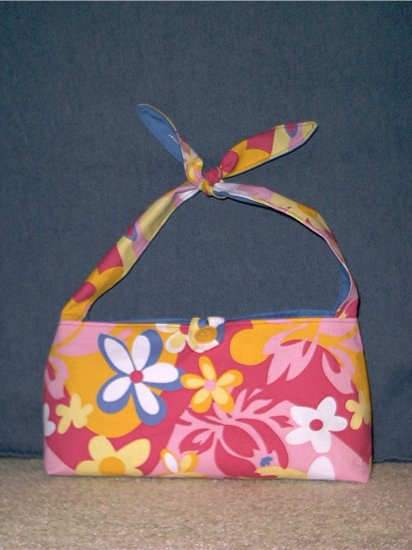 Funky Pink Classic Tote with Tie Straps (Medium)