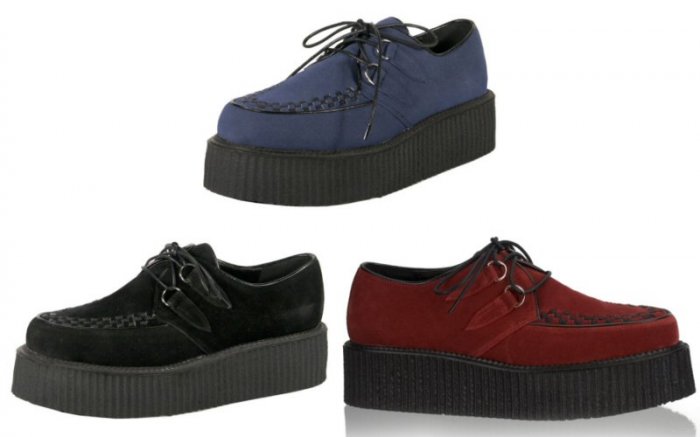 Men's Faux Suede Creeper Style Platform Shoes
