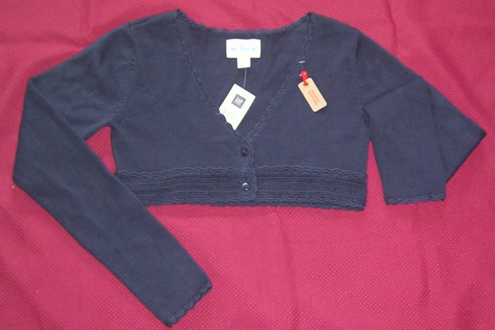 NWT Gap Girls Navy Cardigan Sweater SHRUG Sz 12 XL