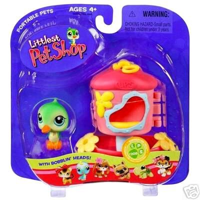 Littlest Pet Shop Hummingbird with Feeder Green Bird Little PetShop