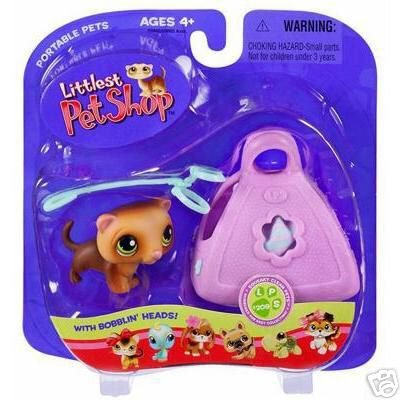 Littlest Pet Shop Ferret with Leash & Purse Little PetShop New