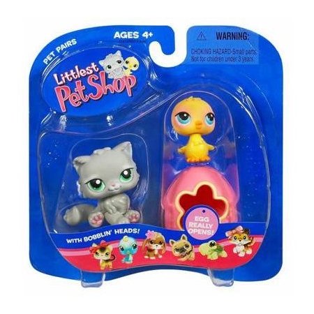 Littlest Pet Shop Grey Kitten with Chick & Egg Little PetShop
