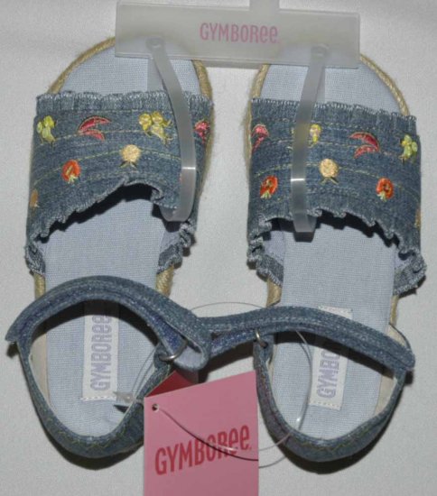 Gymboree BONJOUR PROVENCE Denim Girl Sandals 9 NWT