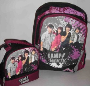 Disney CAMP ROCK Backpack Lunchbox Book Bag Jonas Brothers Lunch Box Girl