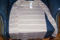 Saint Grace Scoop Neck Silver Streak LS top, cafe, S