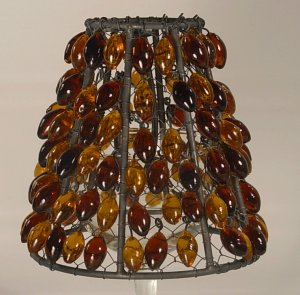 Clip Lamp Shades on Amber Bead Clip On Chandelier Lamp Shade