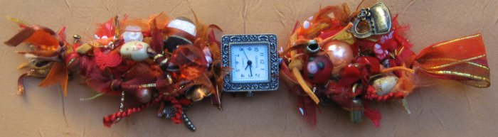 Dazzling Ribbon, Charm and Beaded Watch
