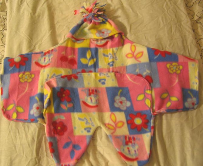 Unique Fleece Baby Wrap Blanket Flower pattern