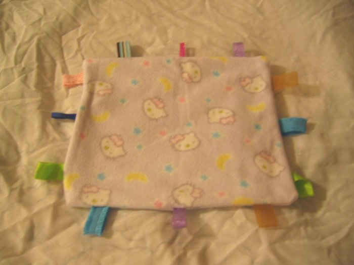 HELLO KITTY Baby Blanket Taggie Ribbon Tagalong Blankie