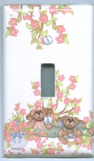 Bears and Flowers Light Switch Cover