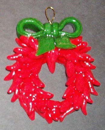 Red Chile Ristra Wreath (with Wire Loop)