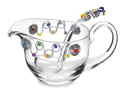 Glass Sauce Boat & Ladle