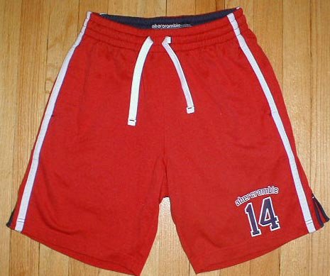 ABERCROMBIE Butt Logo Athletic Shorts Boys Size Large L --Make me an offer!!
