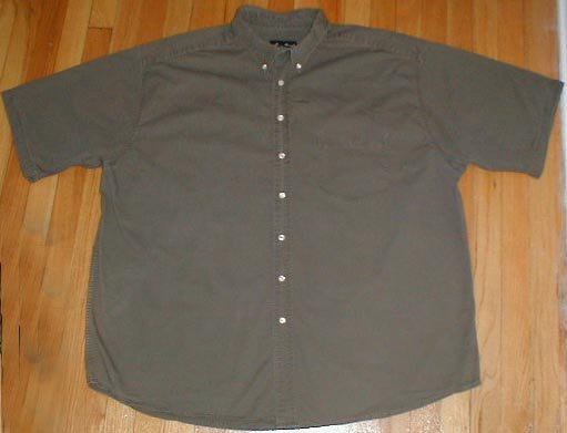 EDDIE BAUER Short Sleeved Button Front Shirt Mens 3XLT XXXL TALL --Make me an offer!!