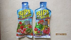 TWO Cool Tropics Rips Slush 100% juice KIWI STRAWBERRY + DRAGON PUNCH pouch 4 oz