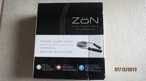 Zon Nylon Jump rope EX/JR 79" length Anti-Tangle bearing indoor outdoor NEW ex