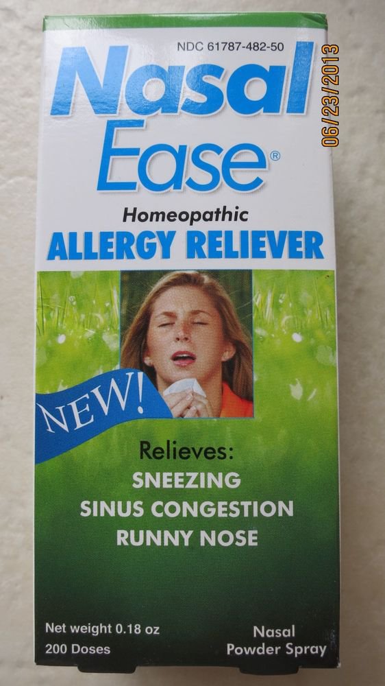 Nasal Ease Homeopathic allergy Reliever 0.18 oz ( 200 Dozes ) Nalsal spray EXP:2015 NEW