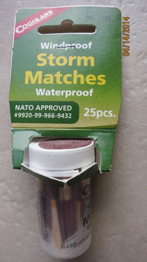 Coghlan's Windproof Waterproof Storm Matches 25 pcs. coghlan match 1170 long NEW