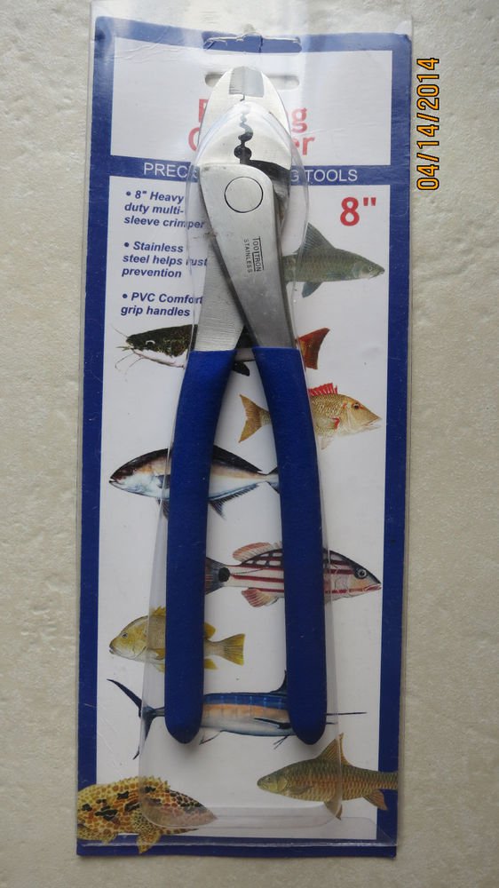 Fishing Climper Precision Fishing Tools 8 " Heavy duty multi Sleeve Crimper NEW