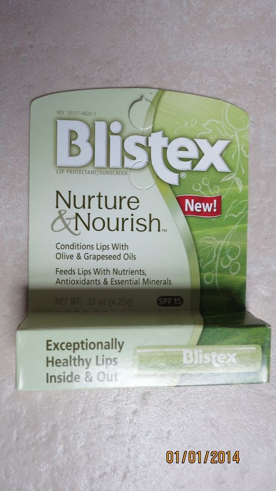 TWO Blistex Nurture & Nourish .15 oz. (4.25 g) lip protectant sunscreen Conditio