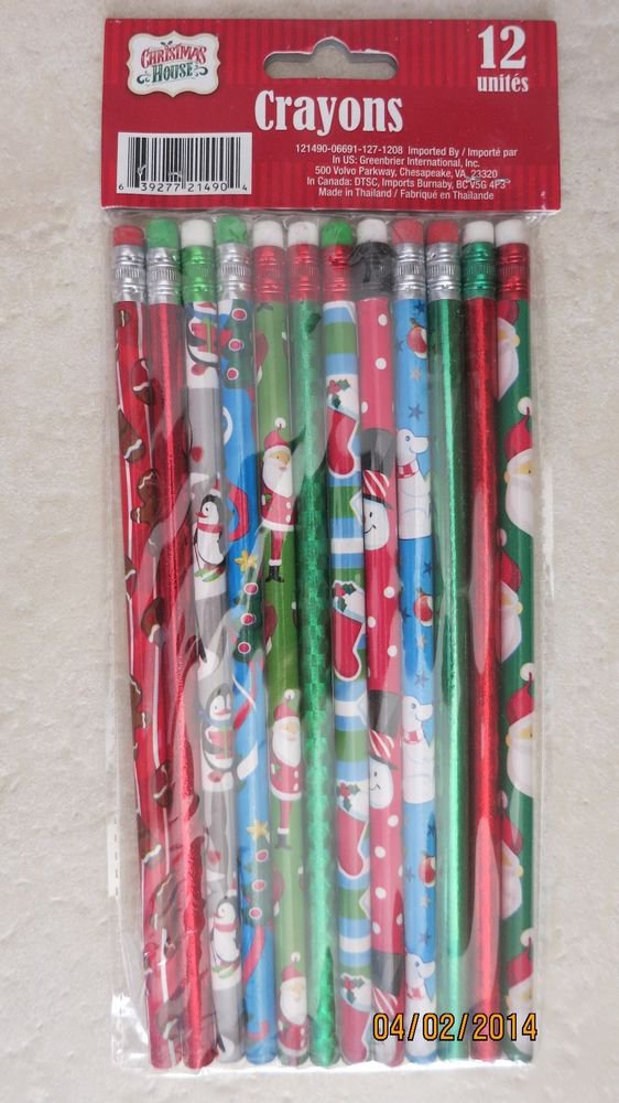 Chrismas House Pencils 12 count for kids children pencil gift present school NEW