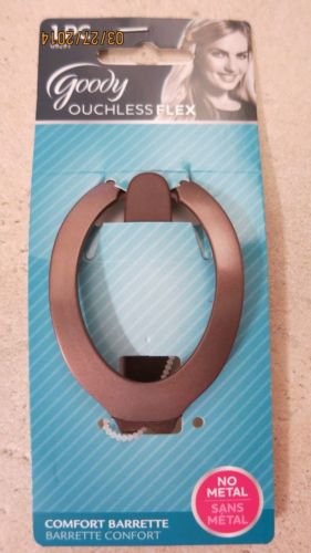 Goody Ouchless Flex No Metal 1 ct Comfort Barrette 09291 BROWN girl hair women g