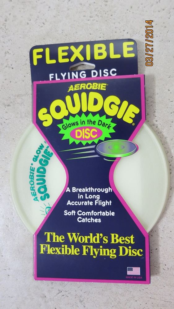 Aerobie Squidgie the world's best flying disc # A23 GLOWS in the DARK throw soft