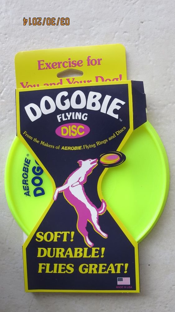 Dogobie flying disc Excercise for you and your dog A28 YELLOW Aerobie 8" SOFT NE