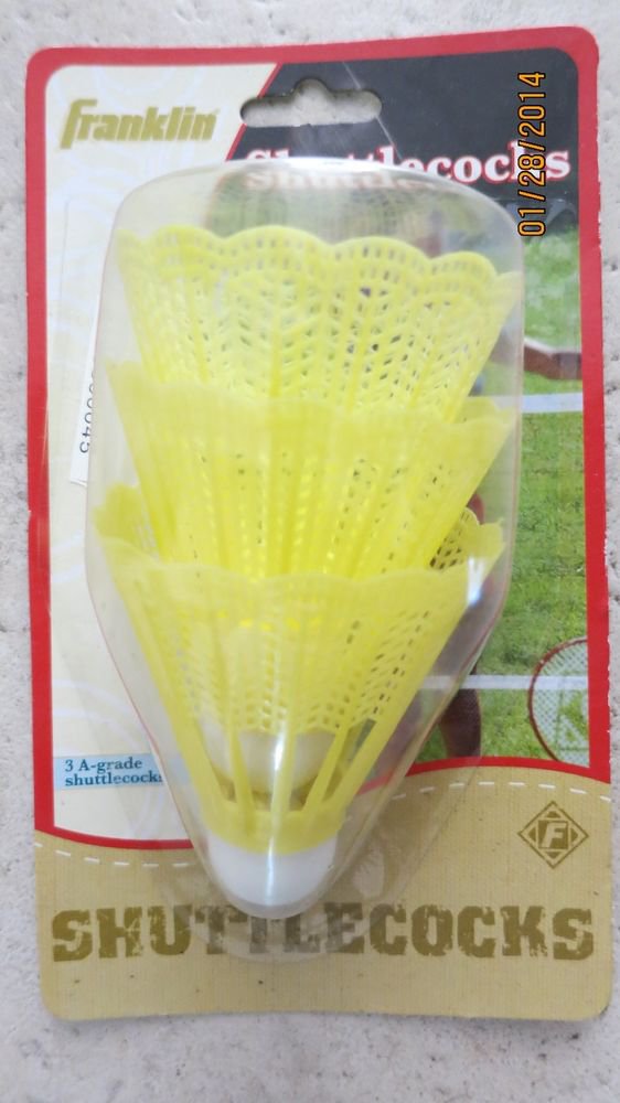 3 FRANKLIN SPORTS NYLON BADMINTON SHUTTLECOCKS shuttecock Yellow A grade durable